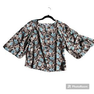 ELIZABETH & JAMES Modern Floral Blouse sz.small